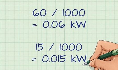 Tukarkan watt ke kilowatt dan sebaliknya